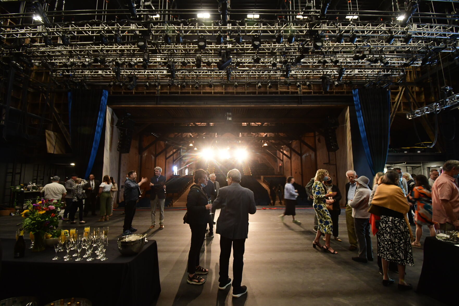 People on stage